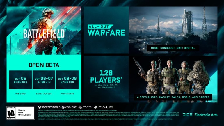 Battlefield 2042 — подробности и расписание открытого бета-тестирования