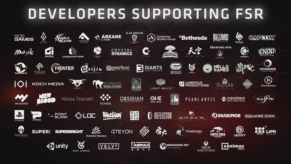 AMD FidelityFX Super Resolution спустя полгода после запуска уже доступна в 47 играх (и еще 24 играх, которые только готовятся к выпуску)