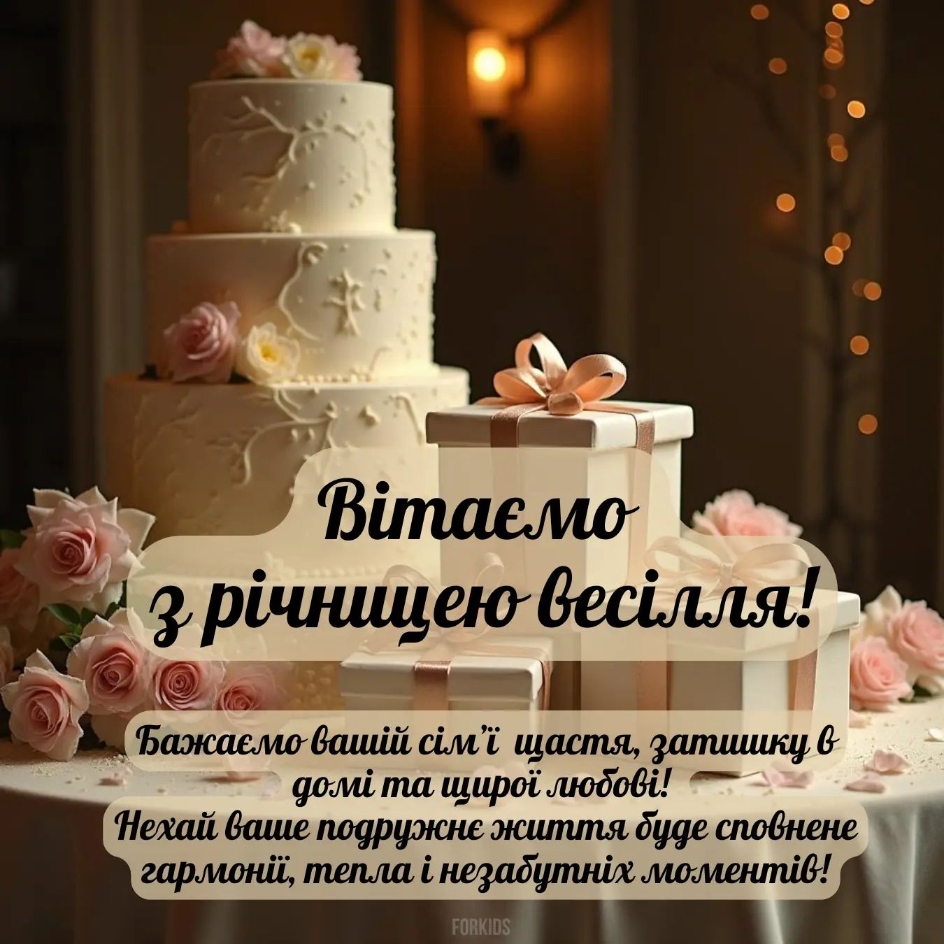 Привітання з 20-річчям весілля.